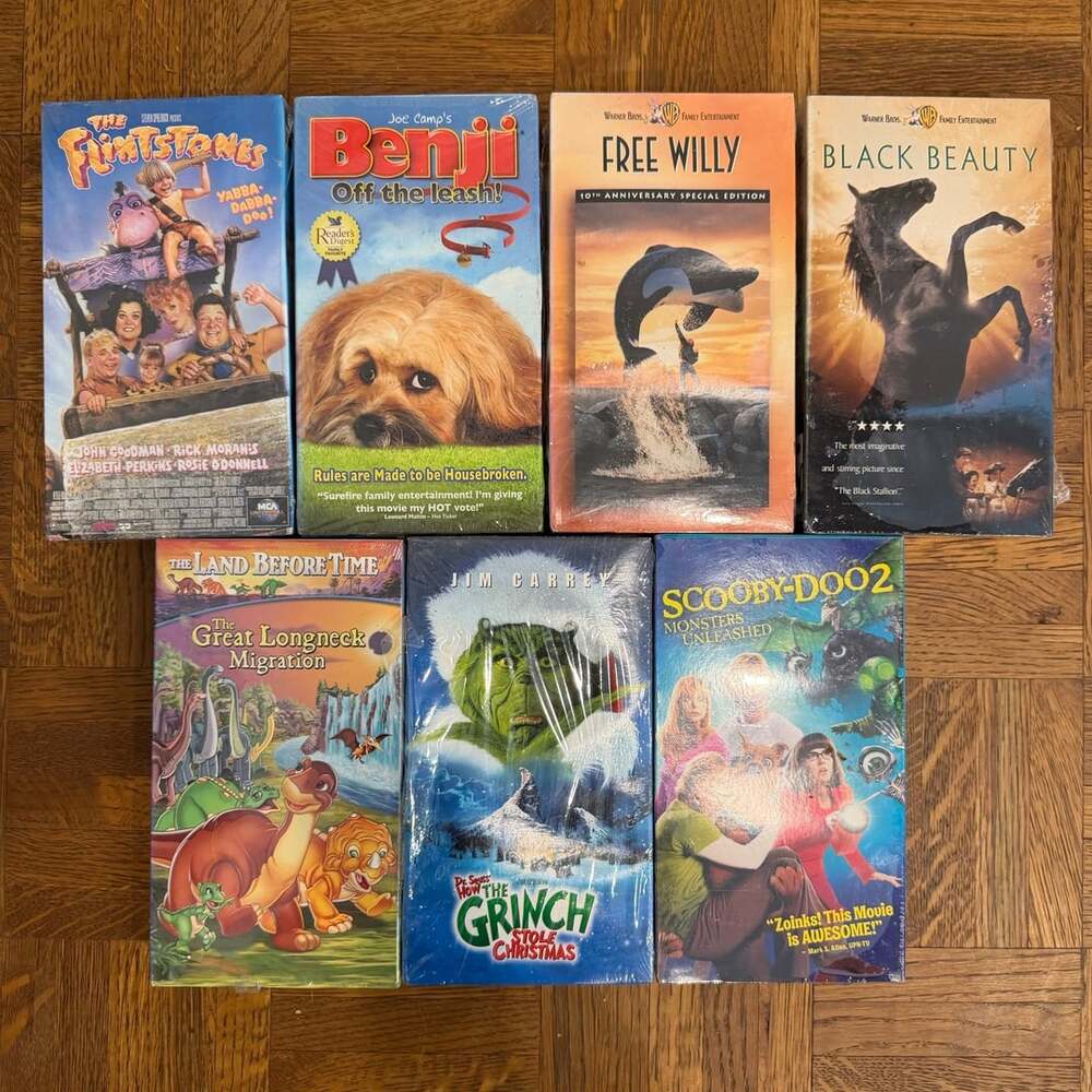 Lot of 7 Sealed Vintage VHS Movies Kids Family Assortment Some of the Best
